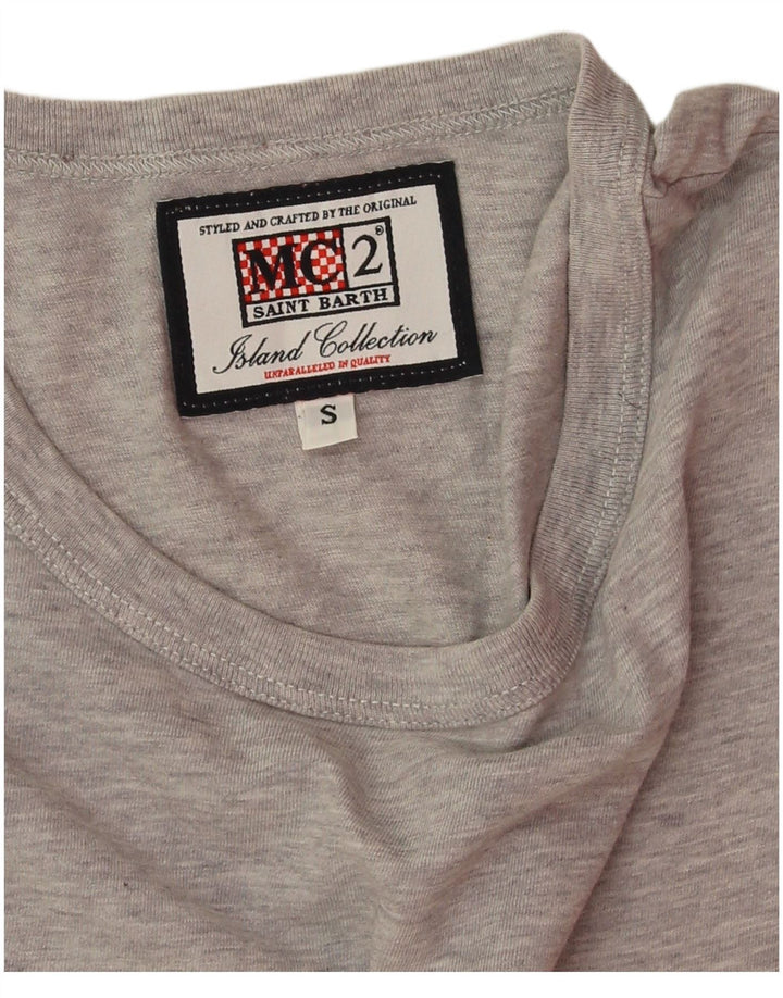 MC2 SAINT BARTH Camiseta gráfica para hombre Top Small Grey Cotton
