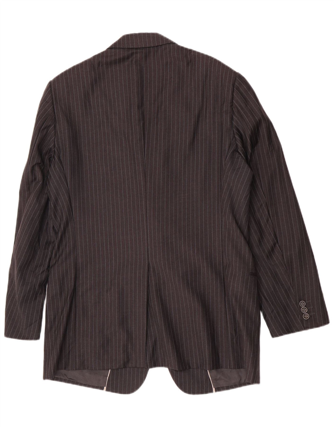Armani Collezioni Chaqueta tipo blazer de 2 botones para hombre IT 52 XL Lana gris a rayas