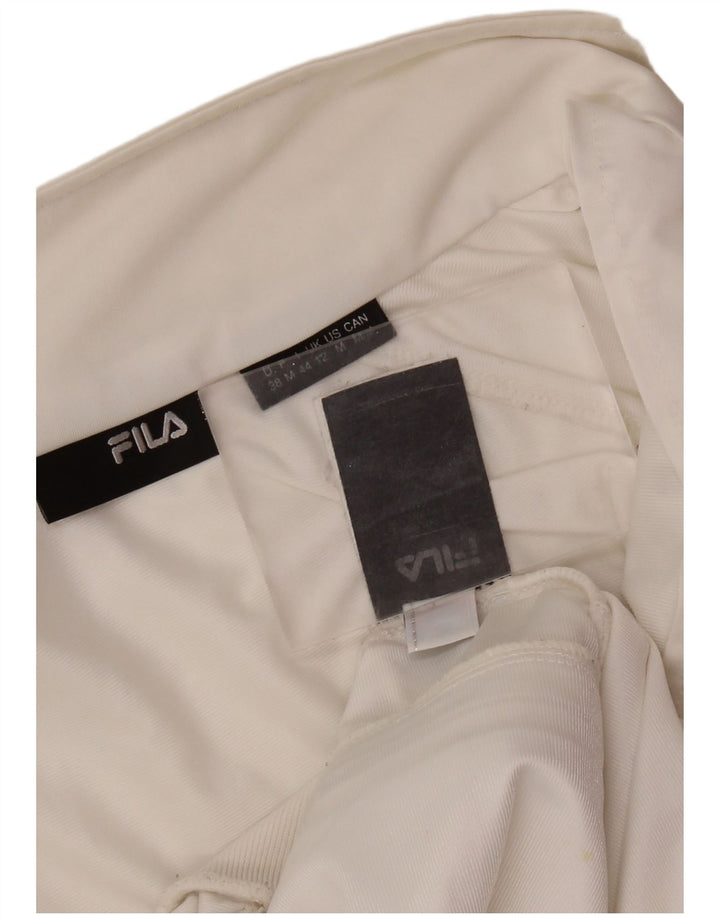 FILA Chaqueta de chándal para mujer UK 12 Mediana Poliéster blanco