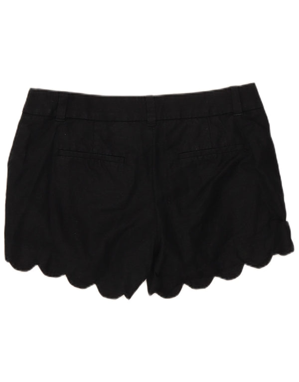 J. Crew Pantalones cortos chinos para mujer US 2 XS W30 Lino negro