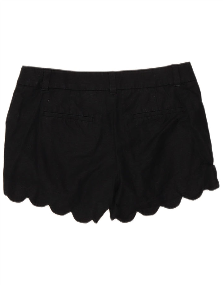 J. Crew Pantalones cortos chinos para mujer US 2 XS W30 Lino negro