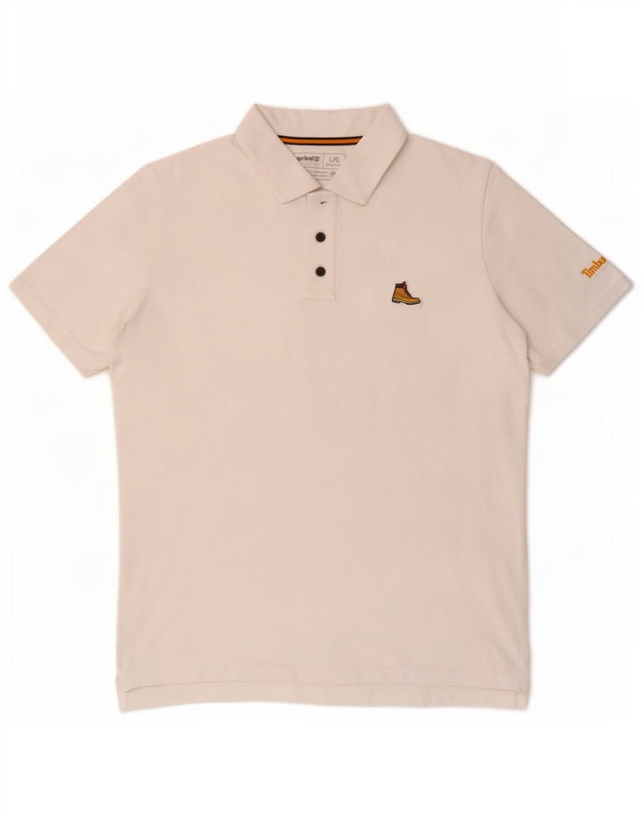 Timberland Polo De Corte Regular Para Hombre Algodón Blanco Grande