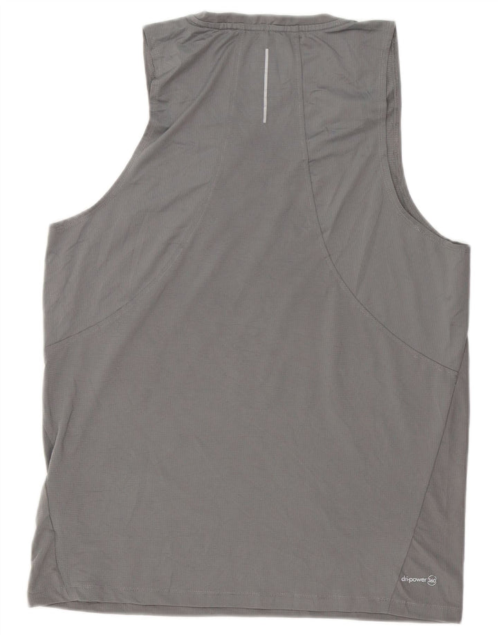 RUSSELL ATHLETIC Camiseta sin mangas para hombre UK 38/40 Gris medio Poliéster