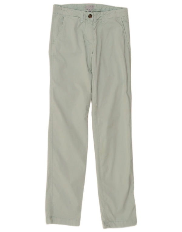 Pantalones chinos rectos para mujer Jigsaw UK 6 XS W28 L31 Algodón turquesa