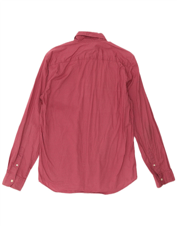 Camisa Gap Slim Fit De Algodón Con Lunares En Burdeos Medio