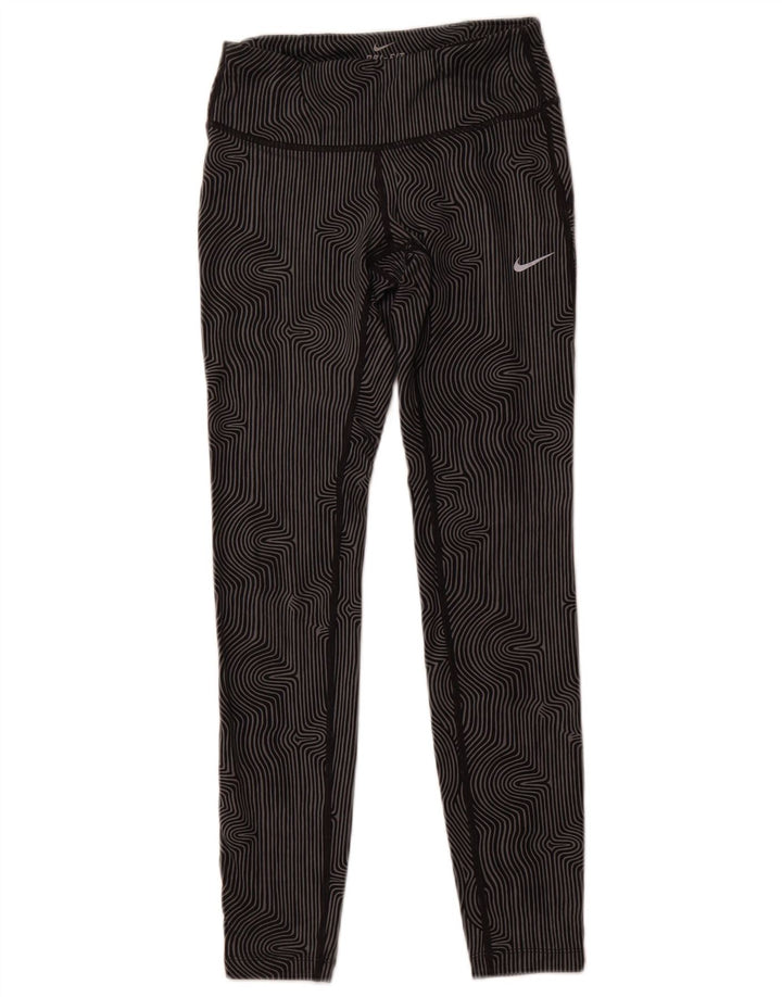 Leggings NIKE Dri Fit para mujer UK 6 XS Gris Pinstripe