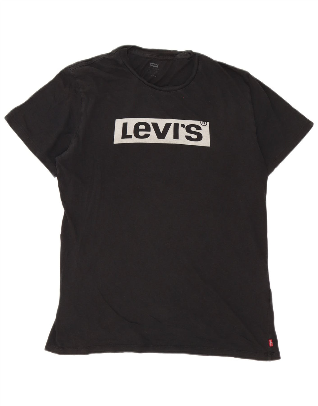 Levi's Camiseta gráfica para hombre Top Medium Black Cotton