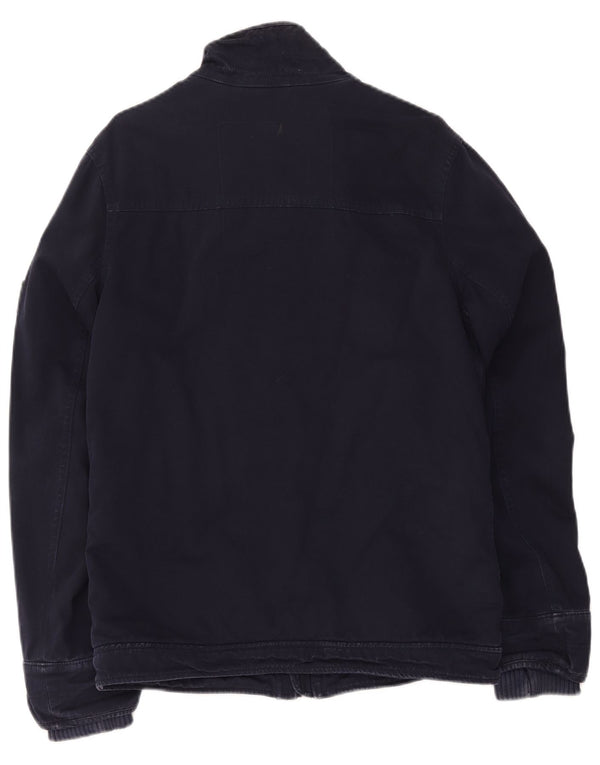 Superdry Chaqueta Sherpa Utility para hombre, talla 38, algodón azul marino mediano