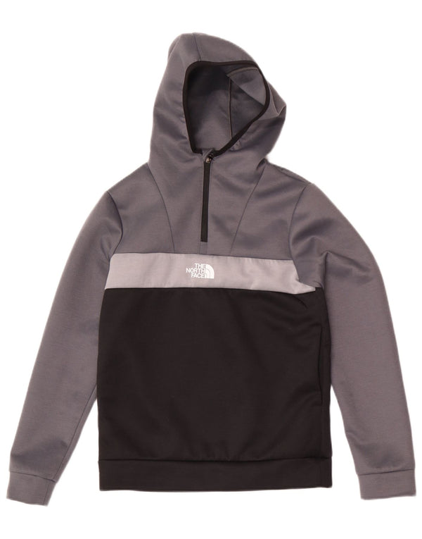 The North Face Jersey con capucha y cuello con cremallera para niños 14-15 años XL Gris Colorblock