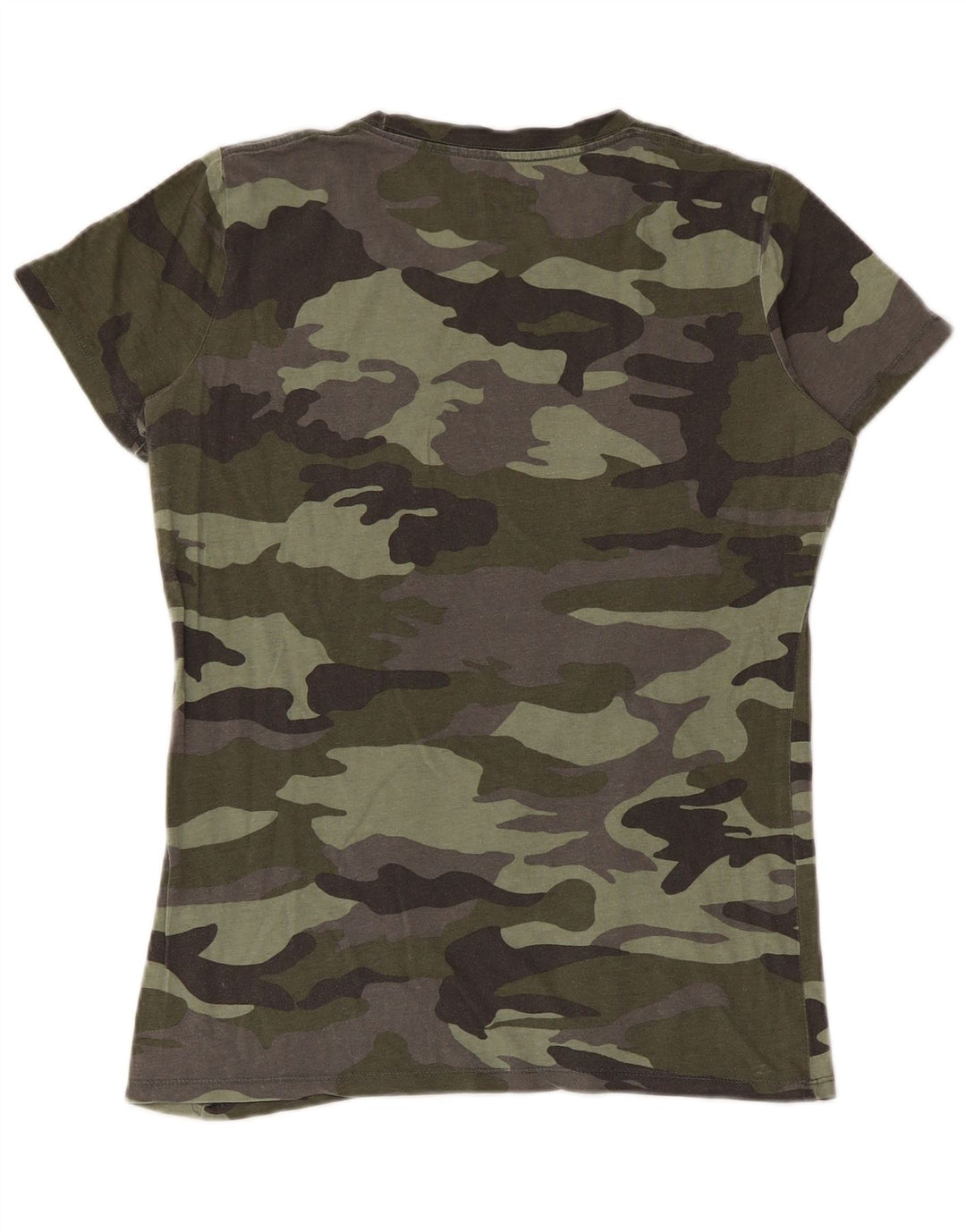 Converse Mujer Camiseta Gráfica Top UK 18 XL Caqui Camuflaje