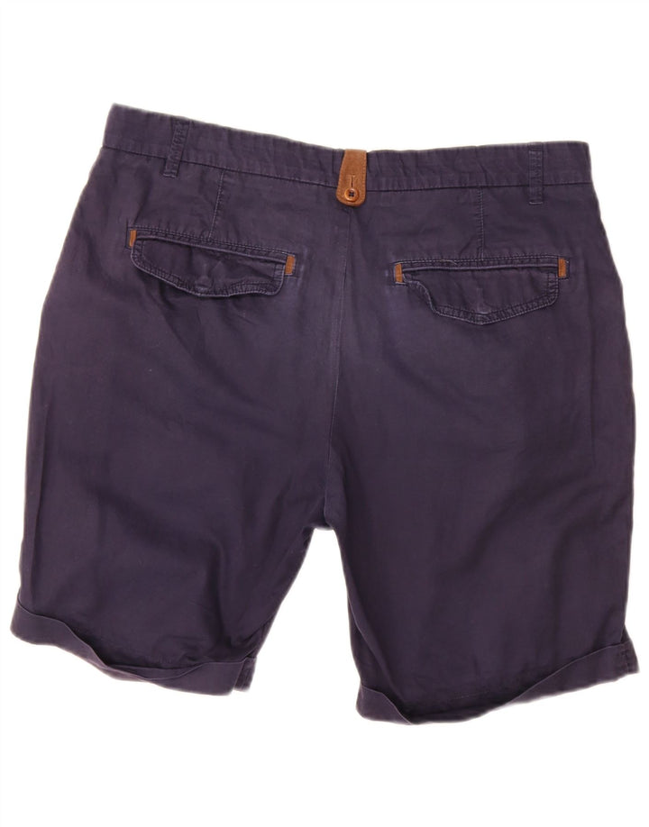 Zara Mens Chino Shorts EU 42 Large W32 Azul Marino