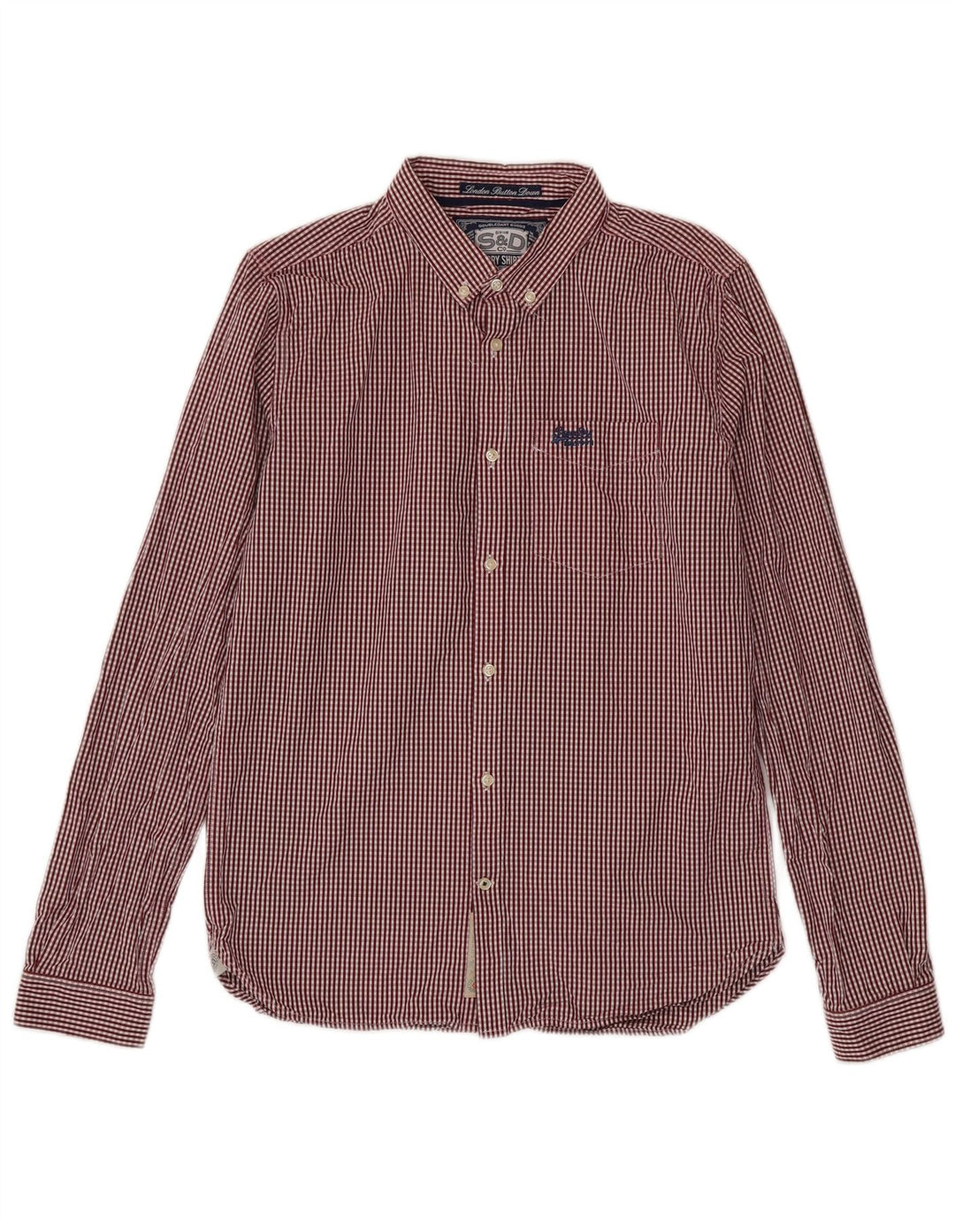 Superdry Camisa Grande De Algodón A Cuadros Rojo Para Hombre