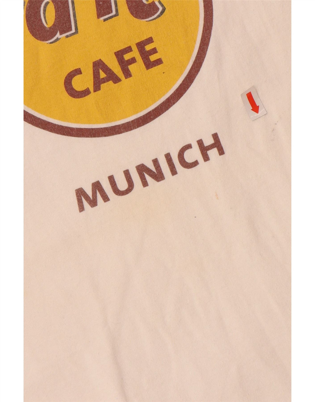 HARD ROCK CAFE Camiseta gráfica Munich para hombre Top pequeño de algodón blanco