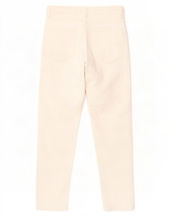 Zara Jeans De Cintura Alta Para Mujer EU 36 XS W26 L27 Algodón Blanco Roto