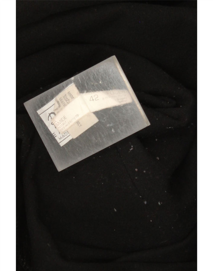 Abrigo de cuero vintage para mujer IT 42 Cuero negro medio