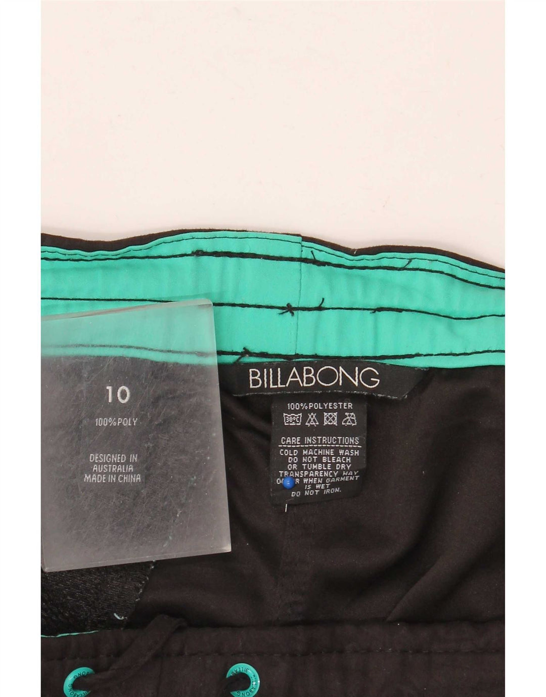 Billabong - Bañador gráfico para mujer, talla 10, poliéster negro grande