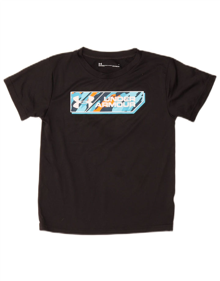 UNDER ARMOUR Camiseta gráfica Heat Gear para niños 6-7 años Negro