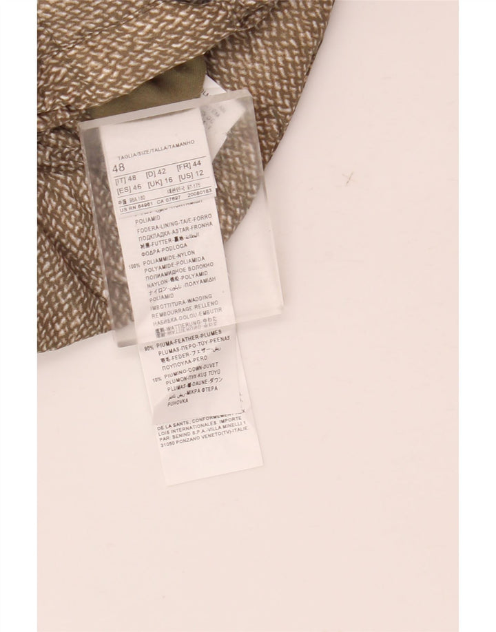 Benetton Chaqueta Acolchada Reversible Mujer UK 46 Large Poliamida Verde