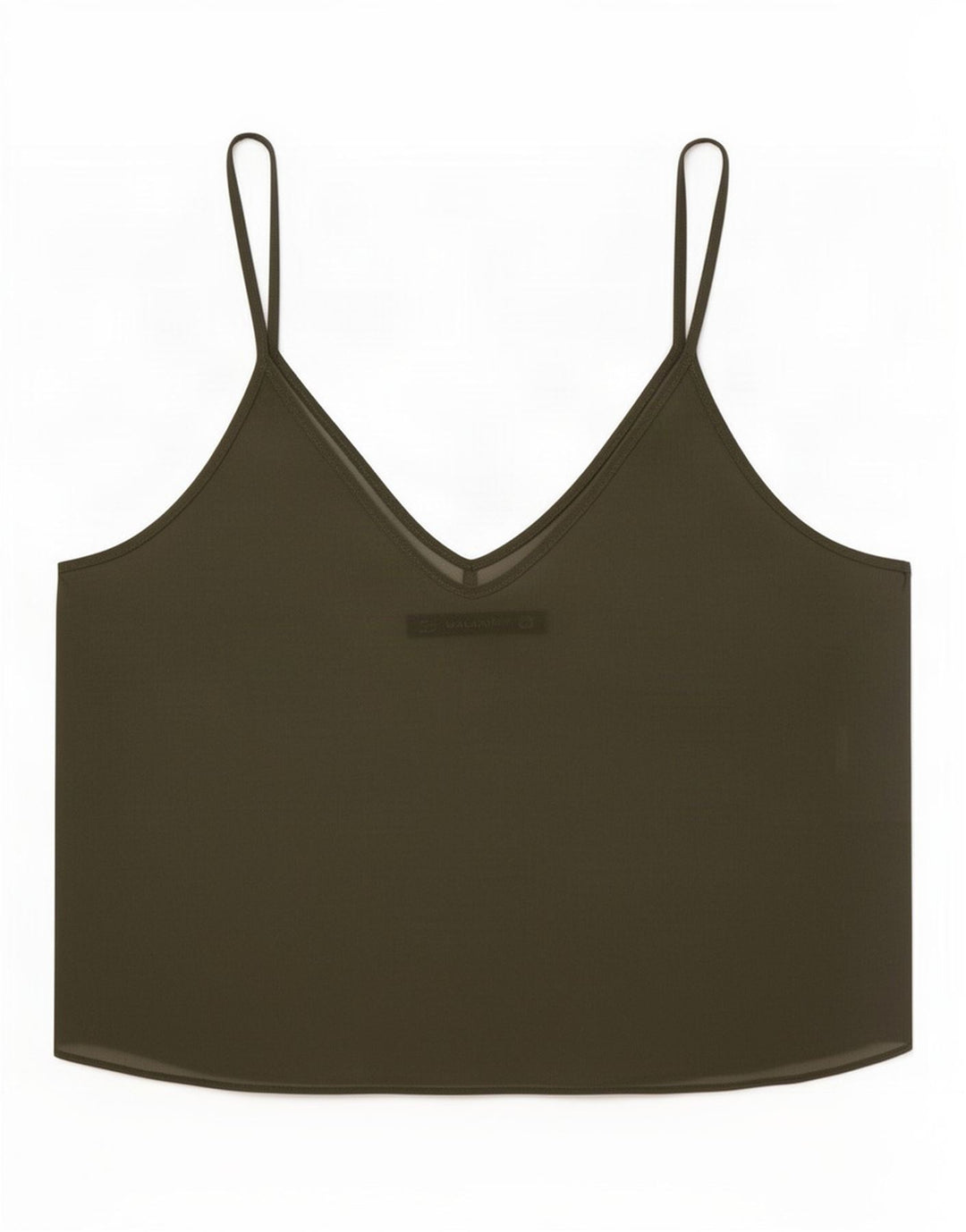 Zara Top corto transparente para mujer UK 12 Medium Khaki