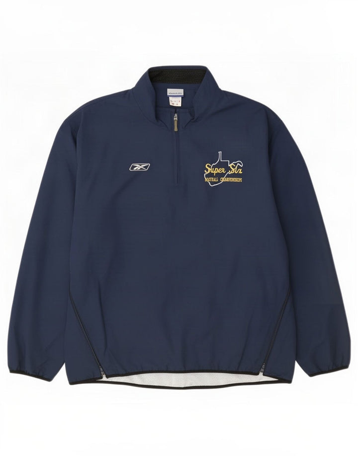 Reebok Chaqueta impermeable para hombre UK 42 XL Azul marino Poliéster