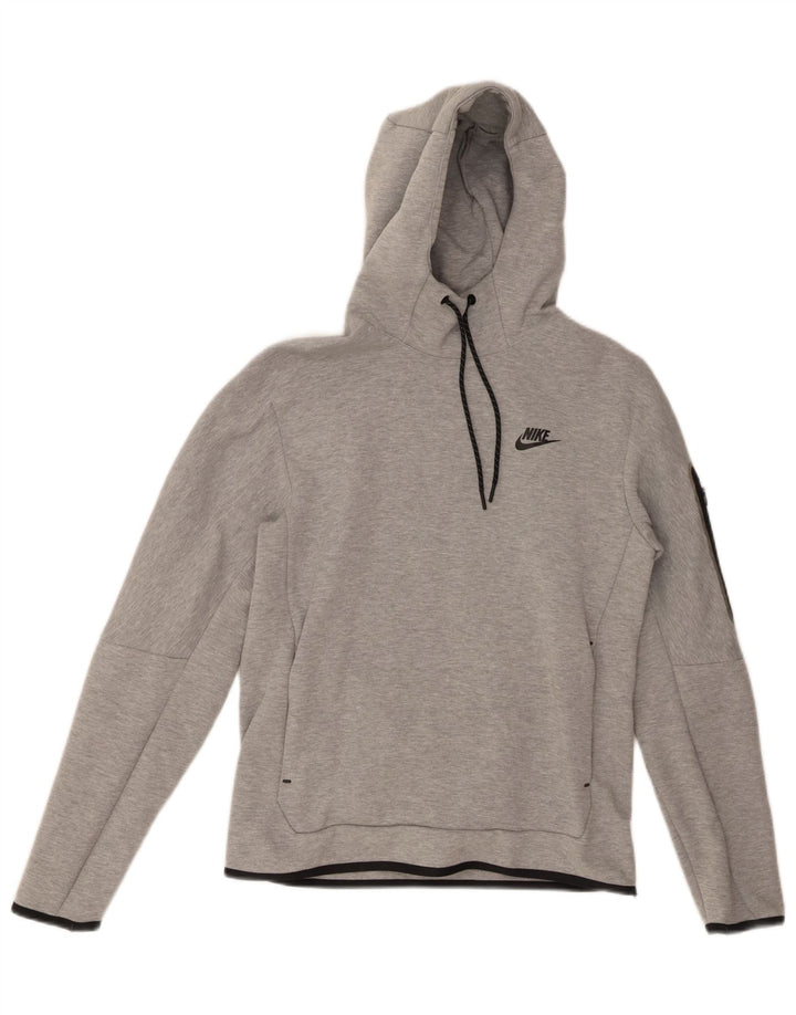 Nike - Sudadera con capucha para mujer, talla 10, algodón gris pequeño