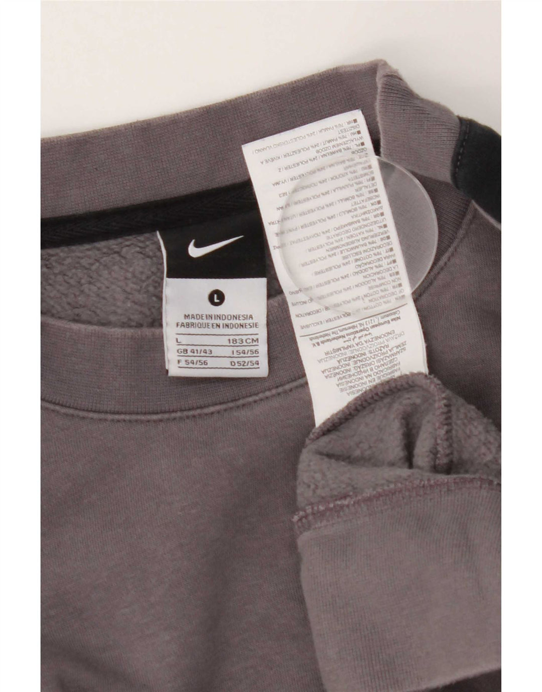 Nike - Sudadera tipo jersey para hombre, talla grande, color gris, algodón