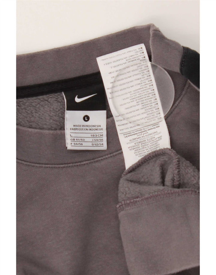 Nike - Sudadera tipo jersey para hombre, talla grande, color gris, algodón