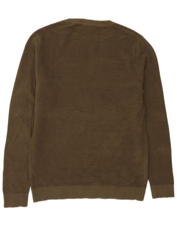Jersey Jack & Jones Hombre con Cuello Redondo y Algodón Caqui Medio