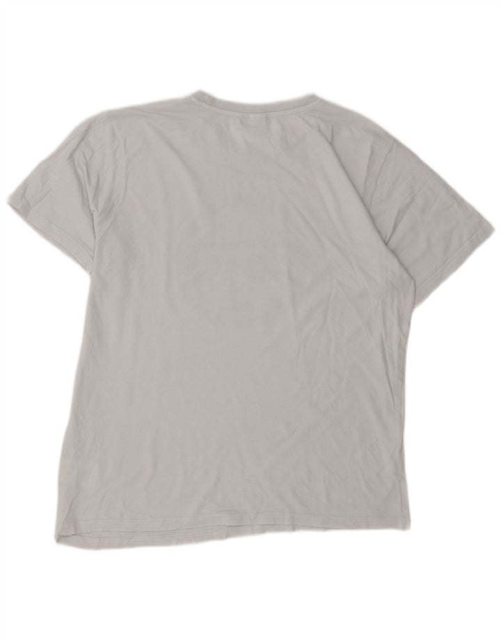 Sergio Tacchini Camiseta gráfica para hombre Top XL Algodón gris