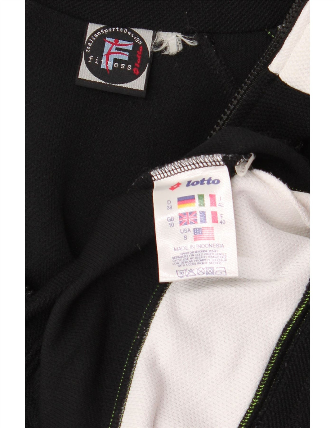 Lotto Chaqueta de chándal extragrande para mujer UK 10 Small Black Colourblock