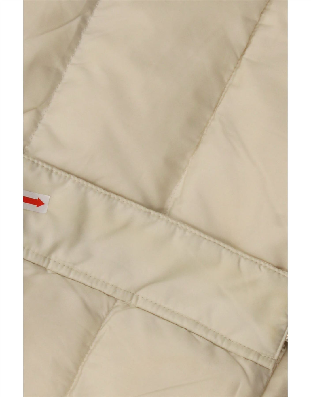 CALVIN KLEIN Chaqueta acolchada con capucha para mujer UK 14 Mediana Off White Poliéster