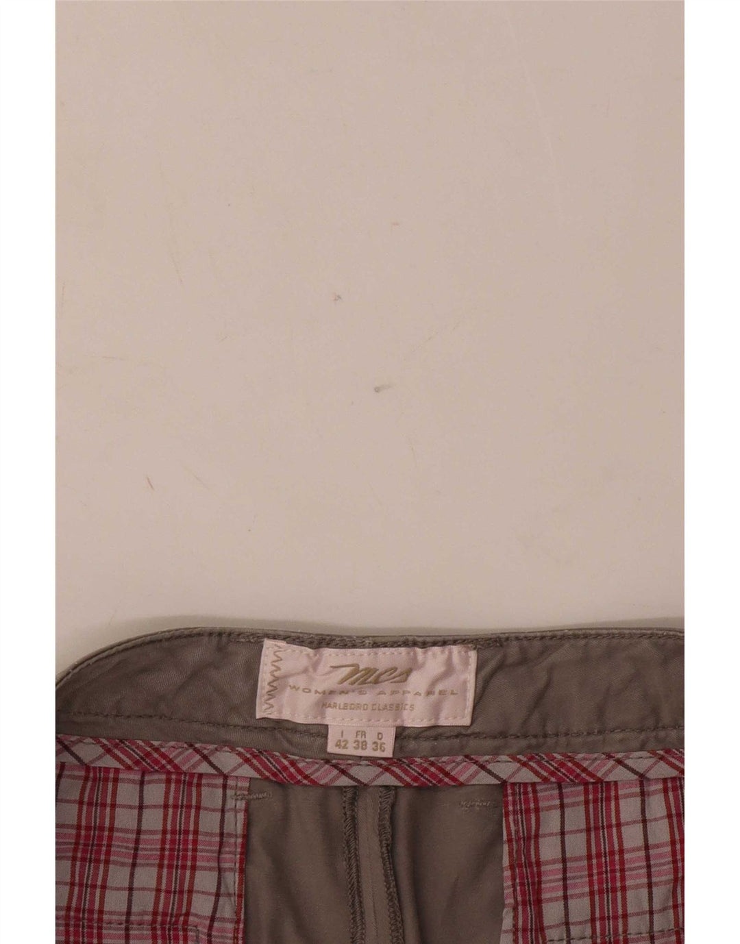 Marlboro Classics Pantalones cortos chinos pegados para mujer IT 42 Medium W34 Gris