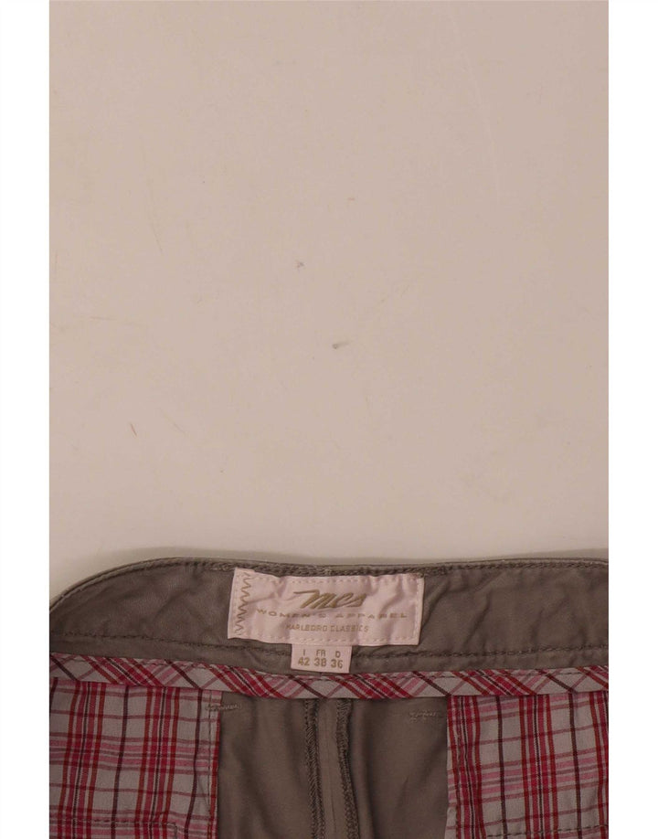 Marlboro Classics Pantalones cortos chinos pegados para mujer IT 42 Medium W34 Gris