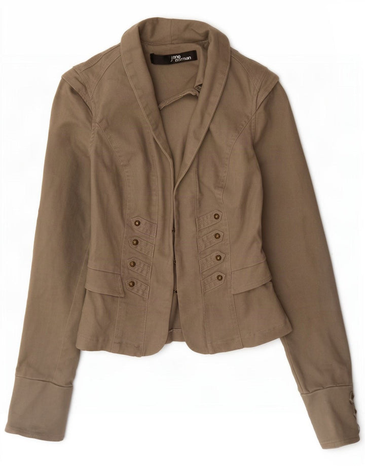 Jane Norman Chaqueta Blazer para Mujer UK 6 XS Algodón Gris