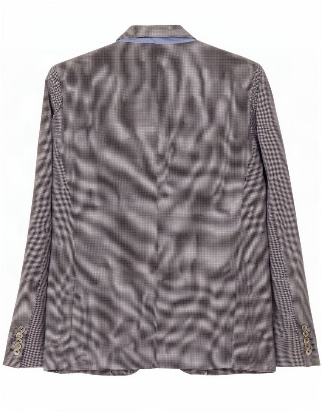 Zara Chaqueta tipo blazer de 2 botones para hombre Reino Unido 40 Grande Gris Pata de gallo Algodón