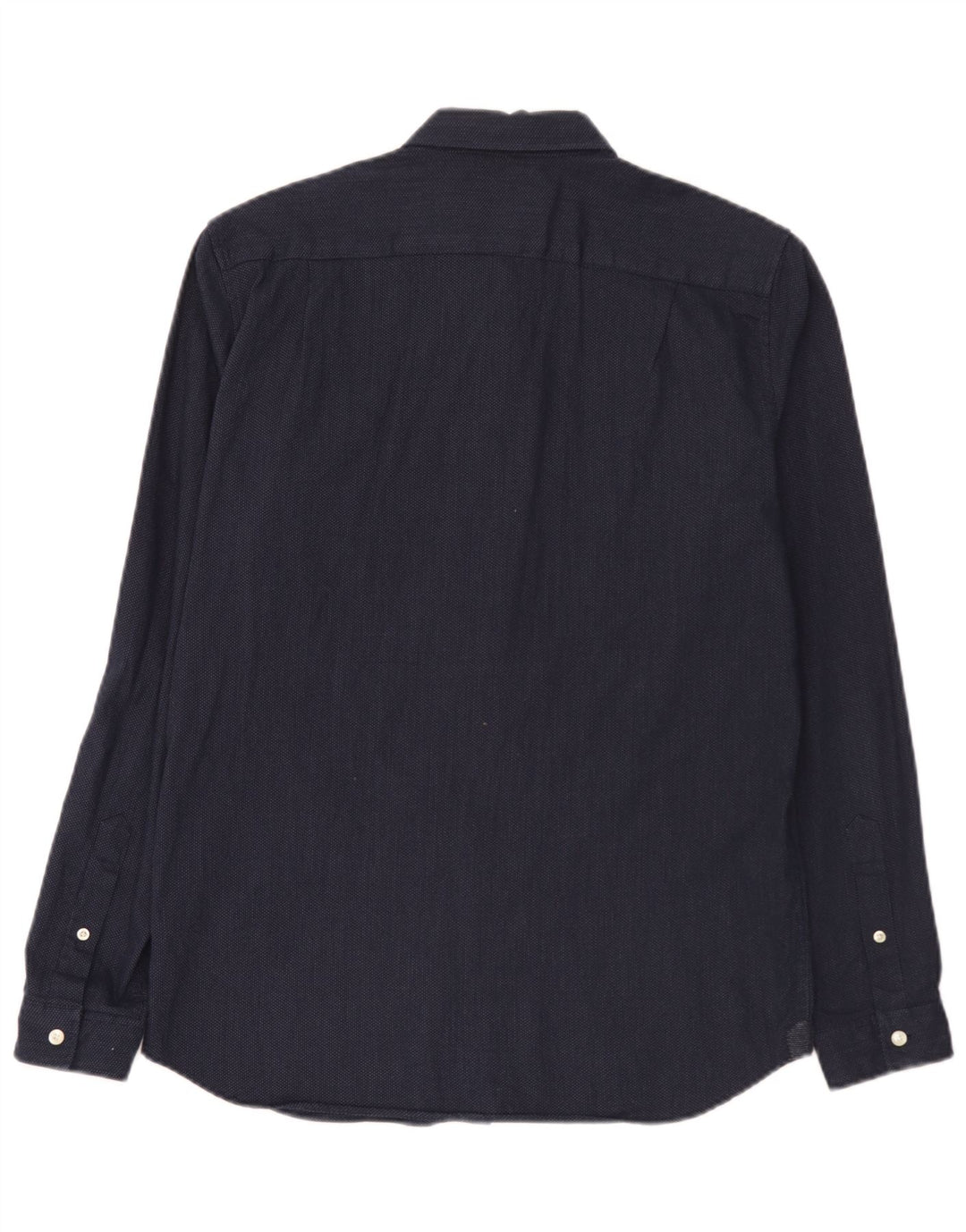 Camisa Lacoste Hombre Regular Fit Talla 40 Mediana Algodón Manchado Azul Marino