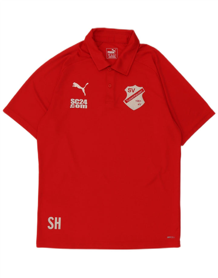 Puma Polo Gráfico Para Hombre Rojo Mediano
