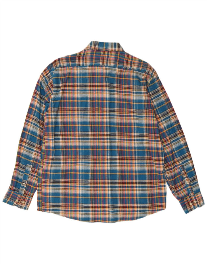 Camisa de franela para hombre Evolution 2XL Algodón a cuadros azul