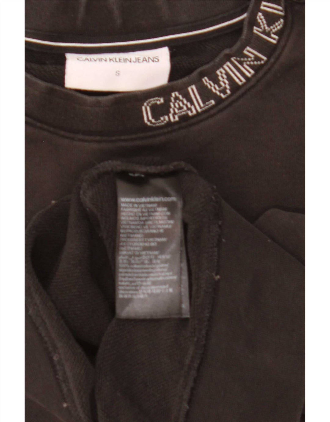 Calvin Klein Hombre Sudadera Gráfica Jersey Pequeño Algodón Negro
