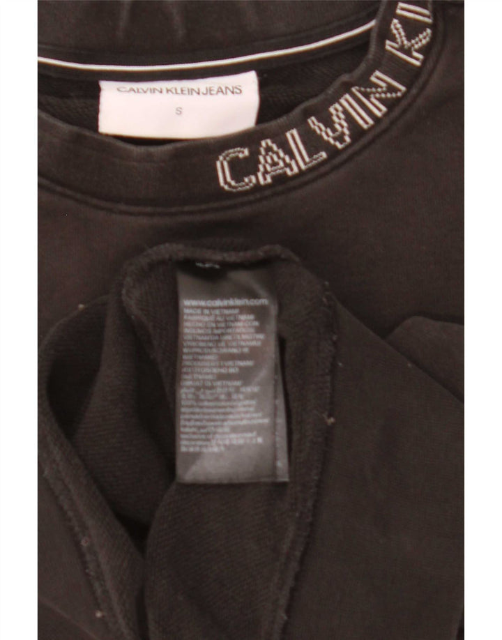 Calvin Klein Hombre Sudadera Gráfica Jersey Pequeño Algodón Negro