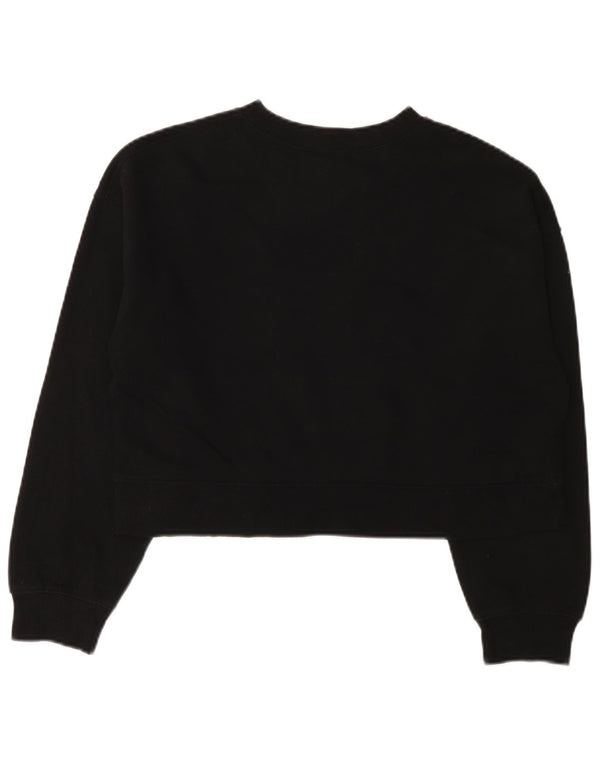 Zara Mujer Crop Oversize Sudadera Jumper UK 10 Small Negro