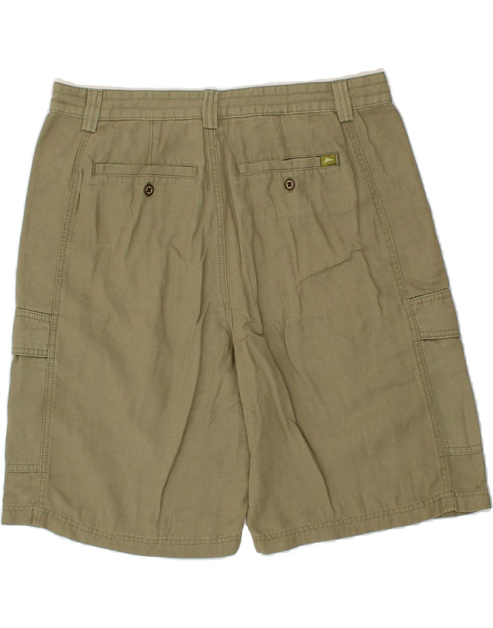 TOMMY BAHAMA Shorts cargo de ajuste relajado para hombre W33 Medium Khaki Tencel