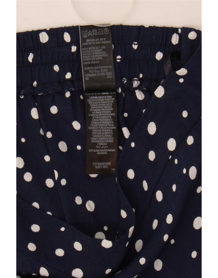 Marks & Spencer Bermudas para mujer UK 12 Medium W32 Azul marino manchado