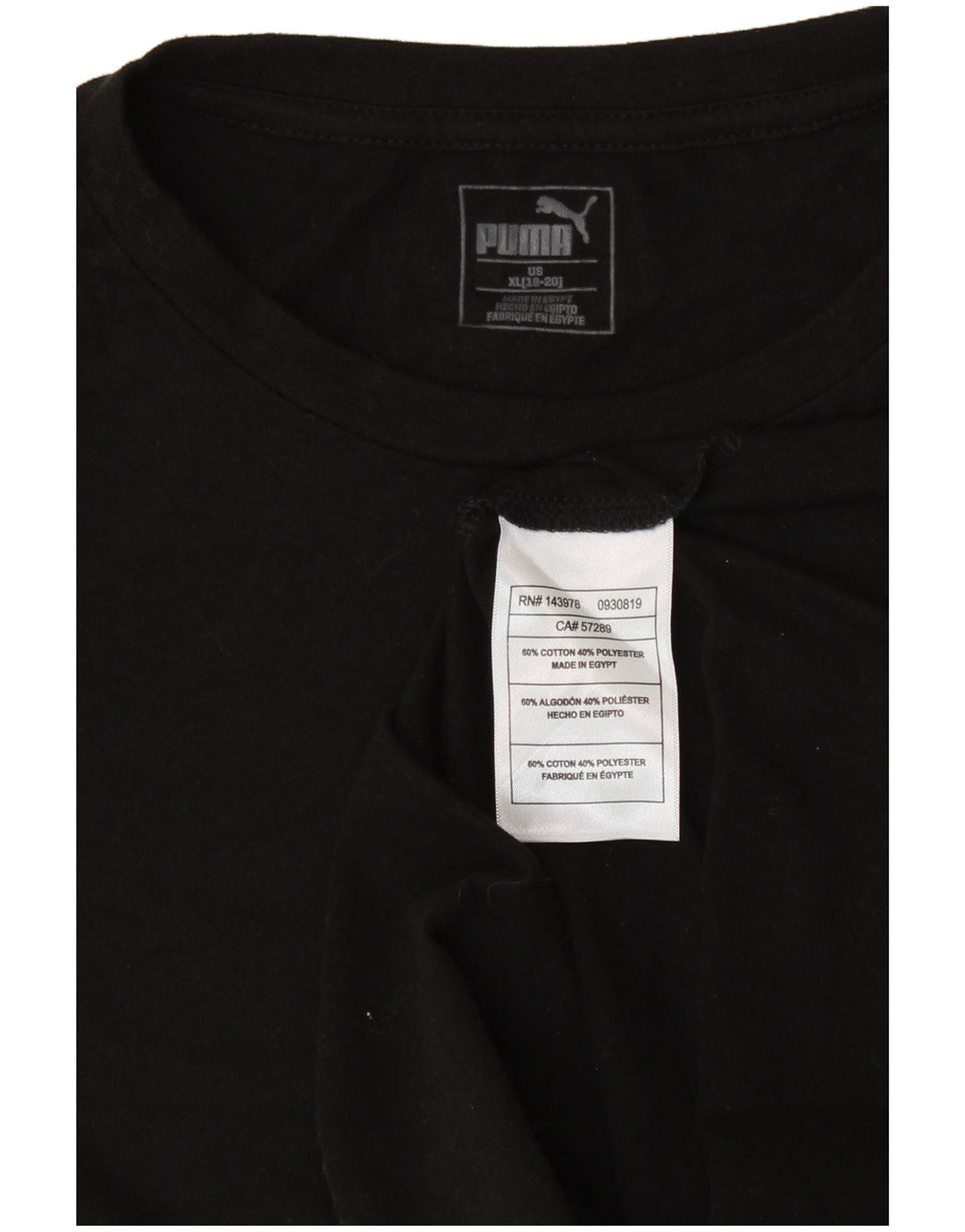 PUMA Camiseta gráfica de manga larga para niñas 15-16 años XL Algodón negro