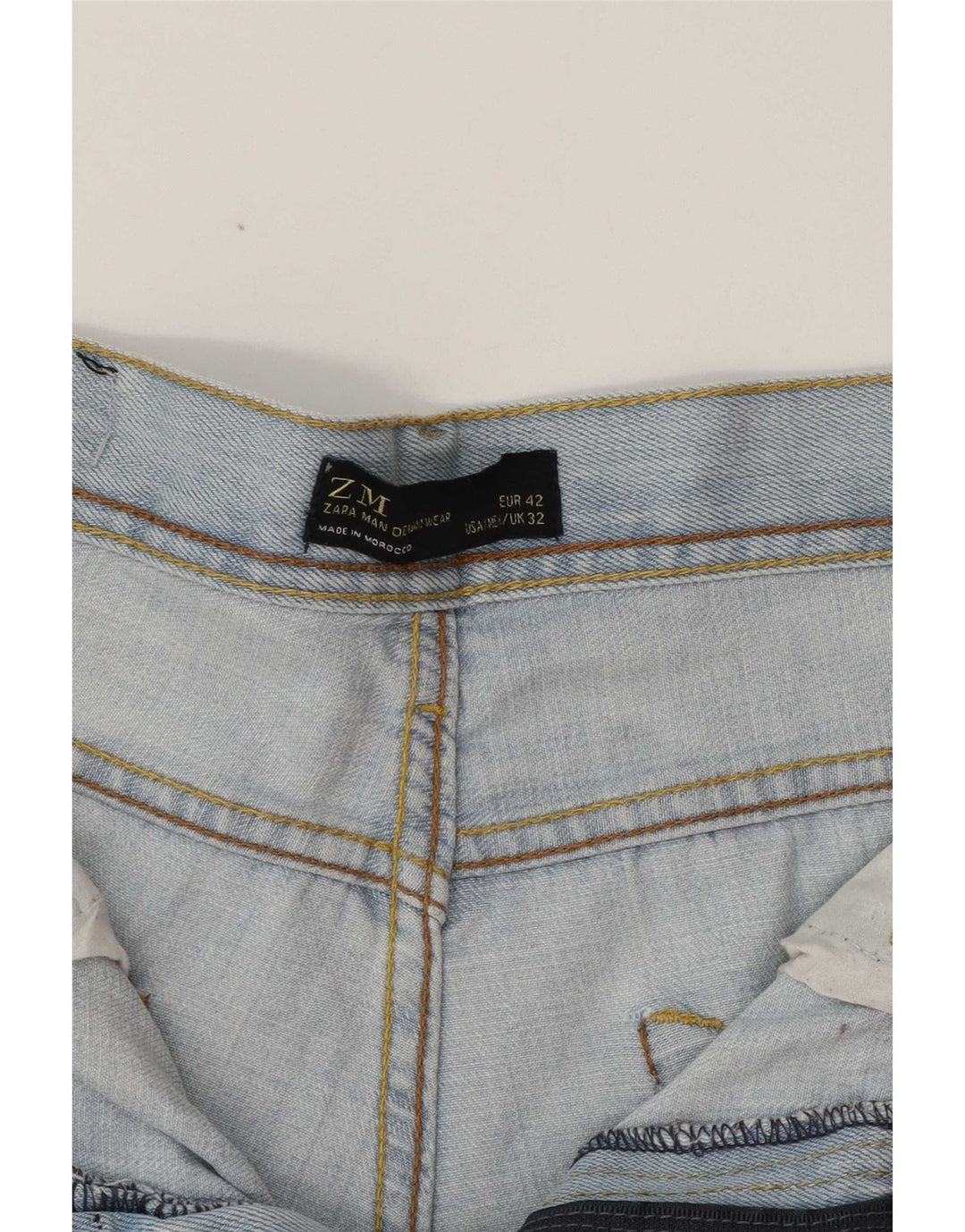 Zara Jeans rectos para hombre EU 42 Large W32 L32 Azul