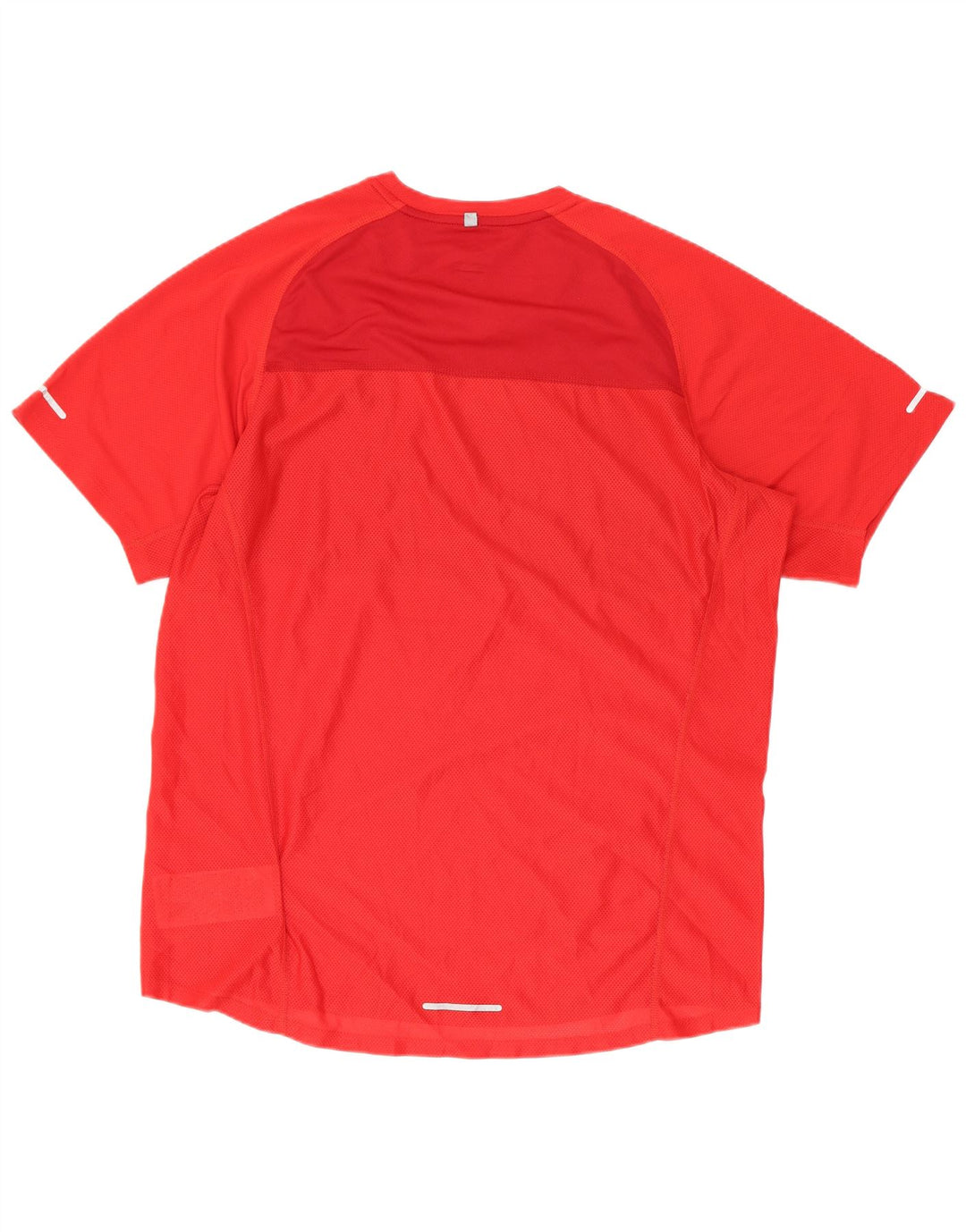 Camiseta Nike Dri Fit para hombre Top medio rojo color block Poliéster