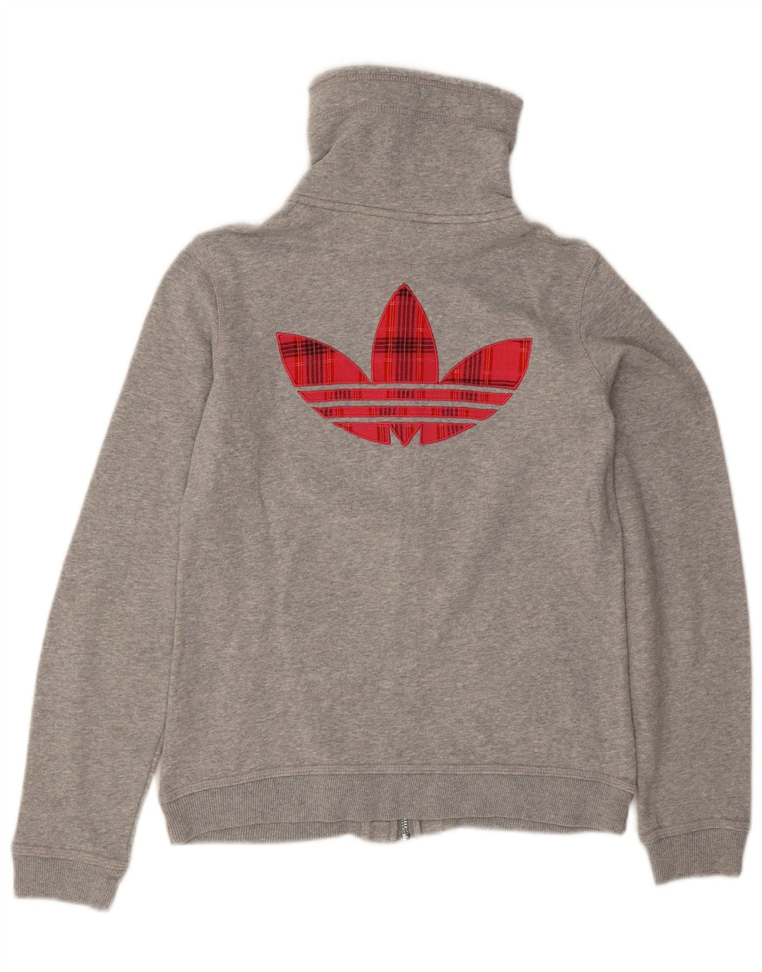Adidas - Chaqueta de chándal gráfica para mujer, talla 40, color gris medio moteado