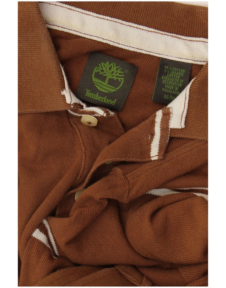 TIMBERLAND Polo De Hombre De Algodón A Rayas Marrón Medio