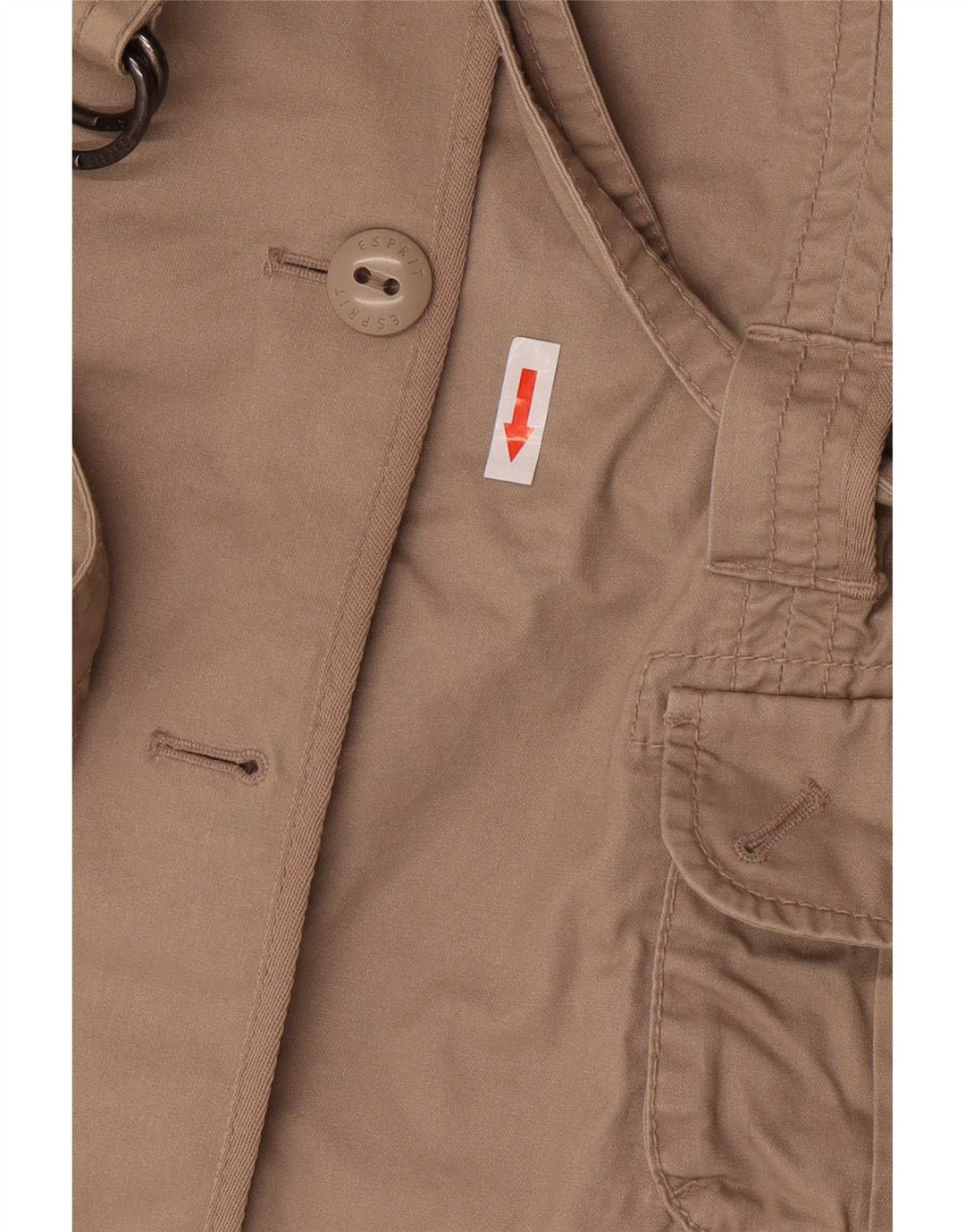Chaqueta militar Esprit para mujer UK 42 Algodón beige medio