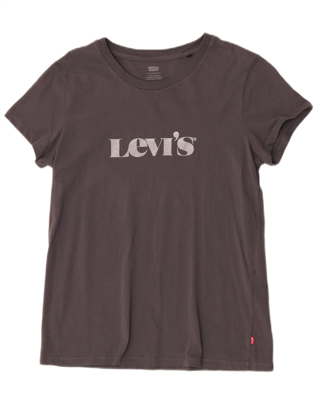 Levi's Camiseta gráfica para mujer Top UK 12 Algodón gris medio